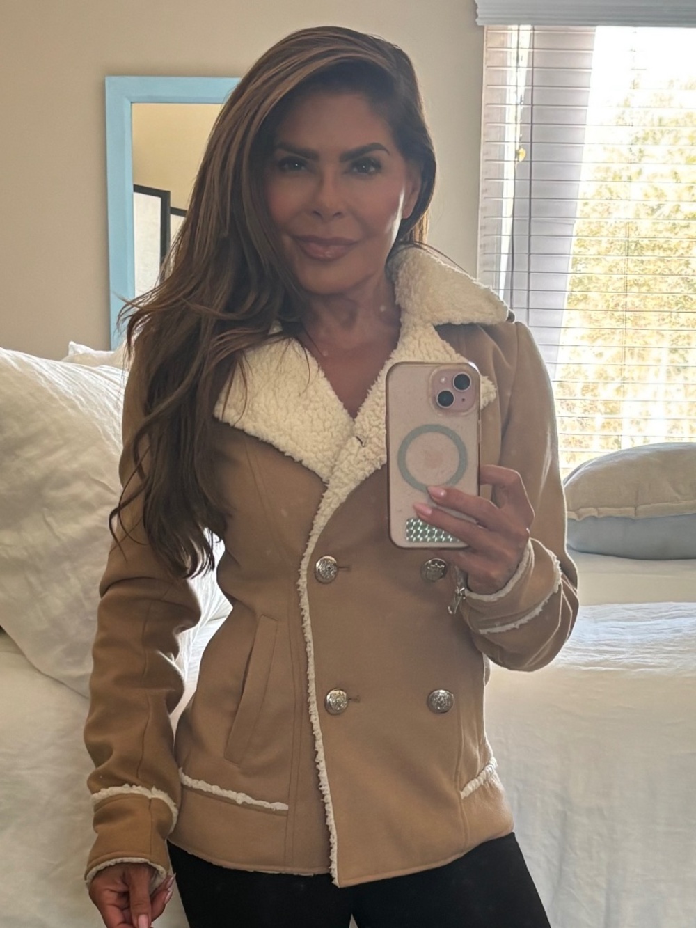 XS Women's Material Girl Brown Faux Suede Jacket
